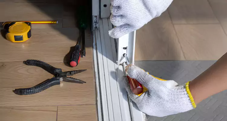 Backyard Sliding Door Track Repair in Vallejo, CA
